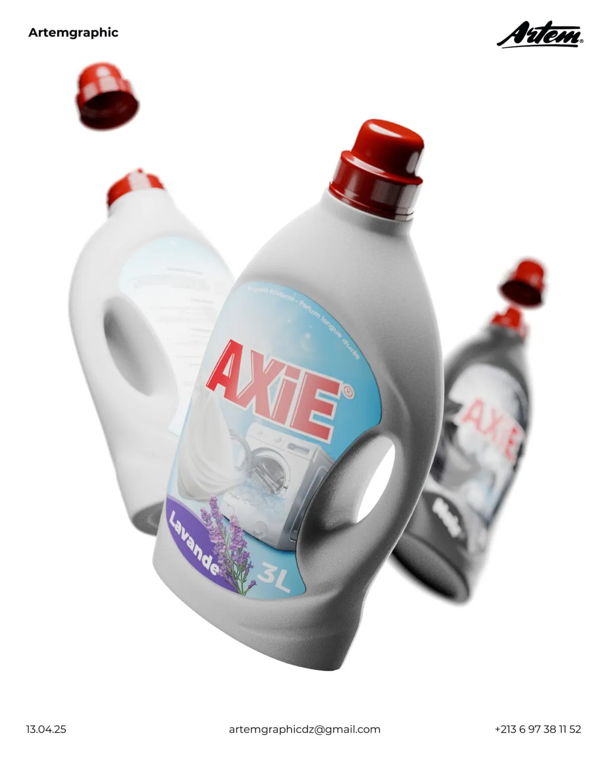 Axie, packaging, étiquettes, modélisation 3d