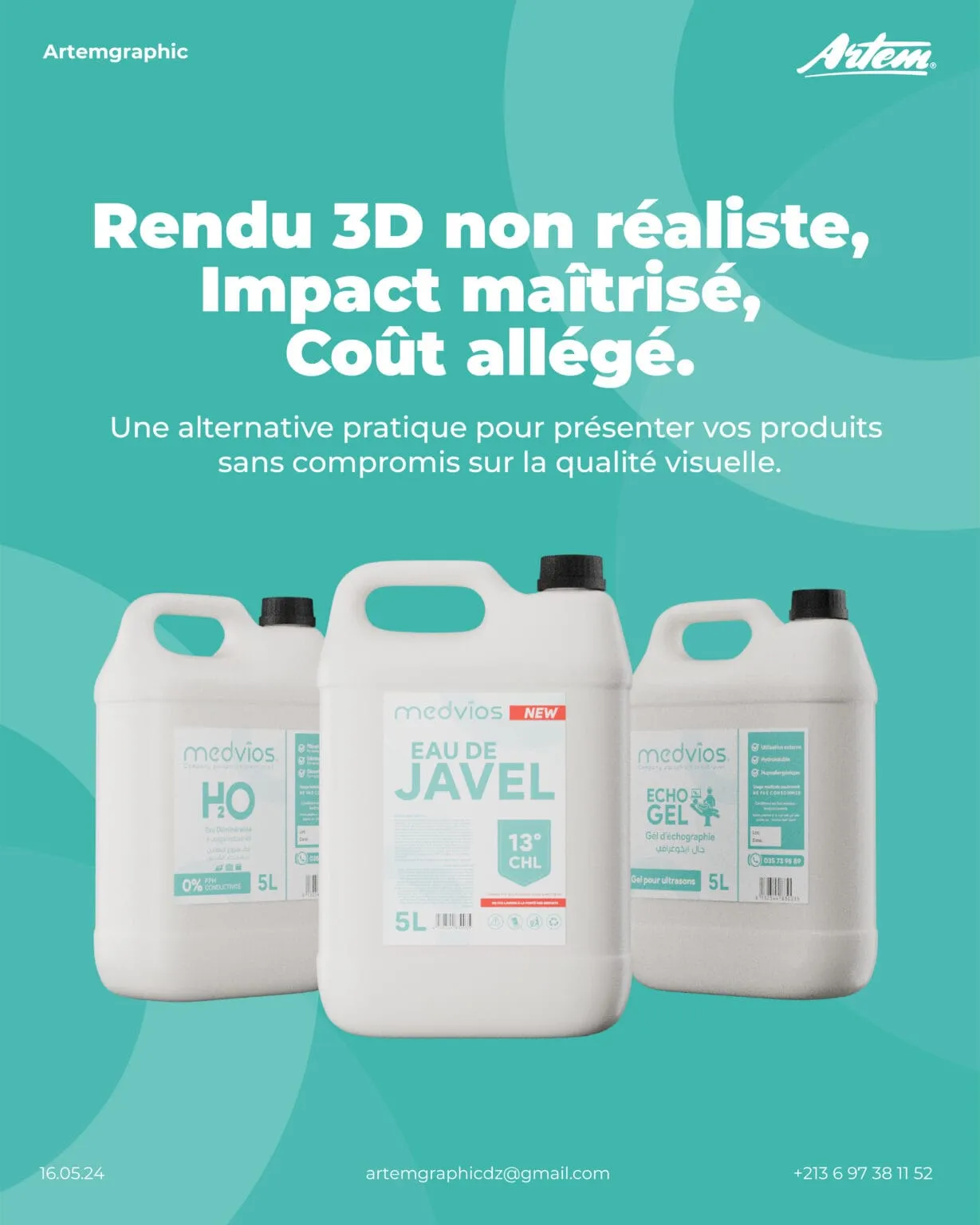 Medvios, packaging, modélisation 3d